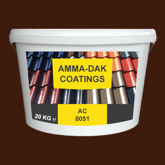 Kastanjebruin dakpannen coating AC 8051 - Amma Dakcoating
